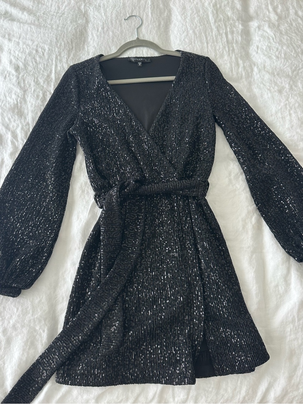 Dynamite sequin black dress